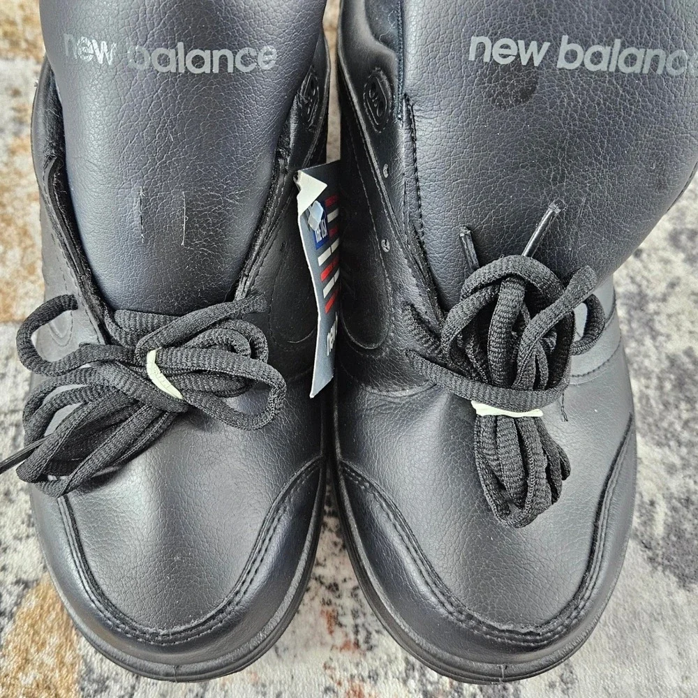 New Balance 674 Walking‎ Shoes Womens 10B Black Leather WW674BK Comfort Sneakers